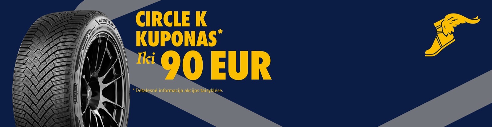 Goodyear UltraGrip Ice 3 žieminės padangos ir Circle K kuponas iki 90 eurų